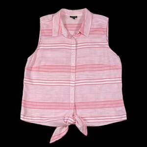 Talbots Pink Striped Sleeveless Top | Size L